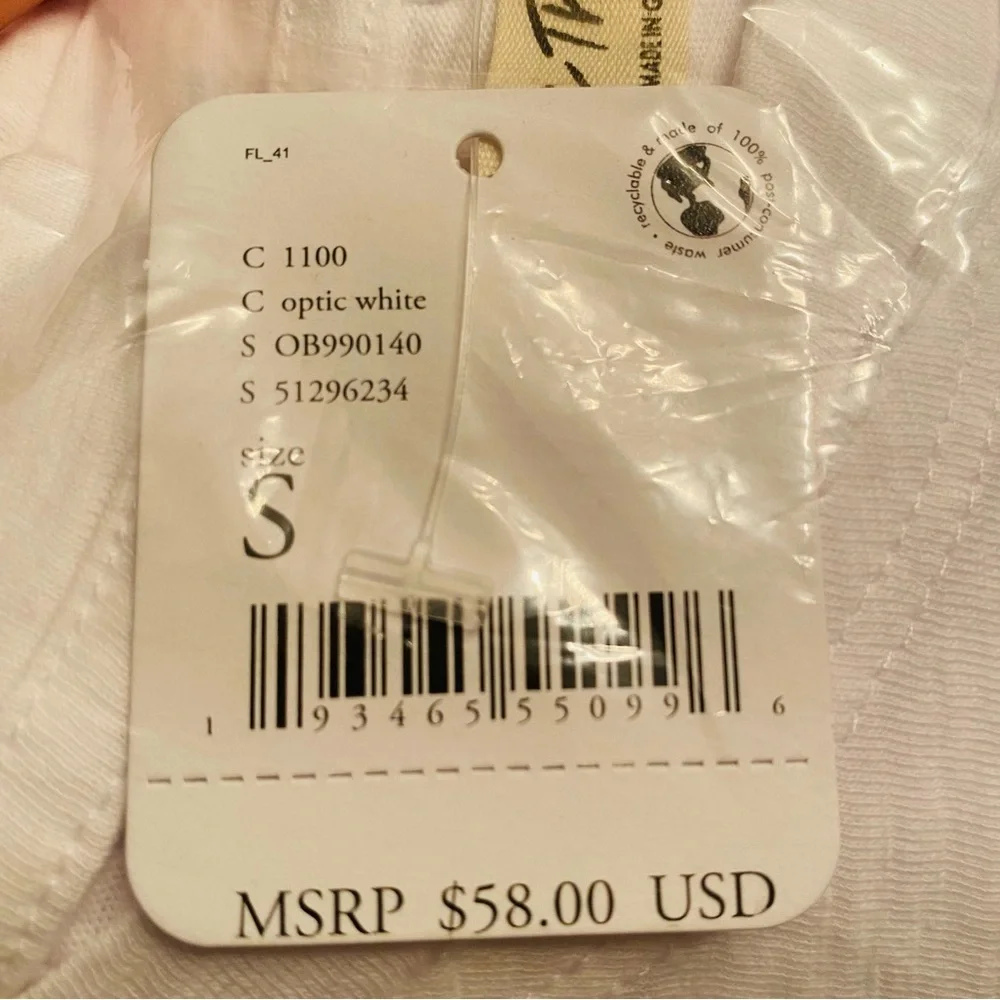 NWT Free People We The Free Arden Tee in Optic White Size Small - Picture 6 of 6